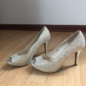 High heels shoes - silver and gold -  worn once